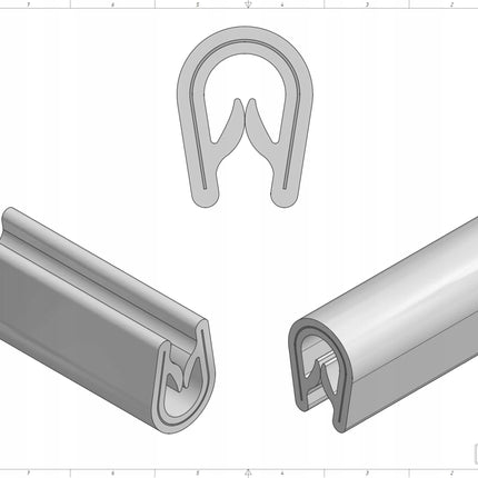 Universal PVC Rubber Edge Gasket 1 m 12EUK-0001