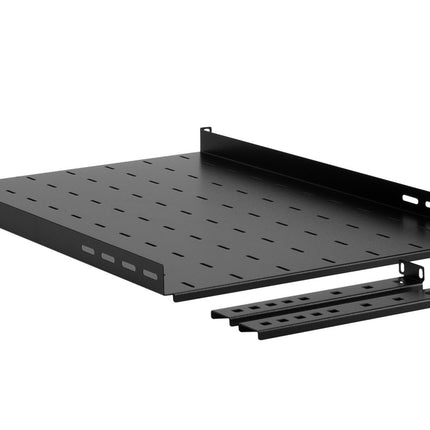 Adjustable Rack Shelf for 19" Rack Cabinet 1U 650 mm Black